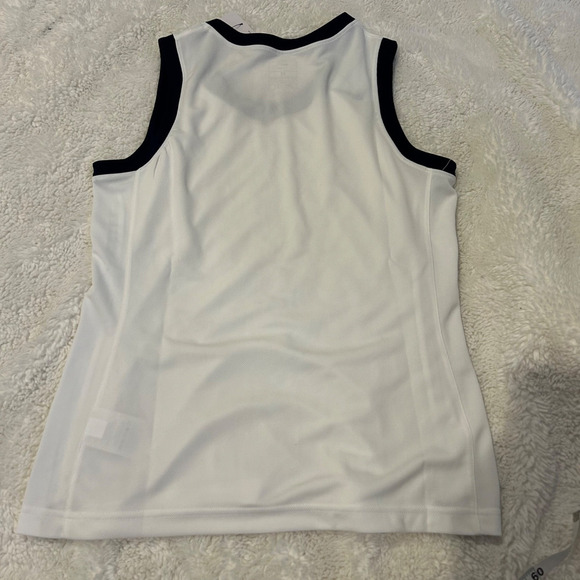 Nike NWT Womens White/Navy Sleeveless Basketball Shirt Size Medium - Picture 2 of 7